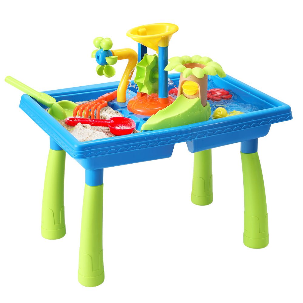 Keezi Kids Sand and Water Table Windmill Shovel Outdoor Sandpit Toys Beach Play - NuSea